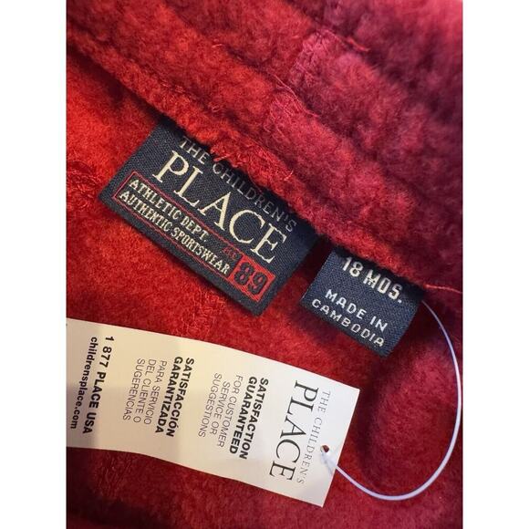 CHILDRENS PLACE Toddler Boys 18 Month Fleece Jeans Bodysuit Sweatpant Jogger NWT - Picture 7 of 11